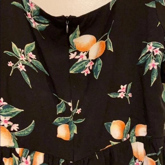 All in Favor Lemon Print Button Front Romper - Picture 5 of 5